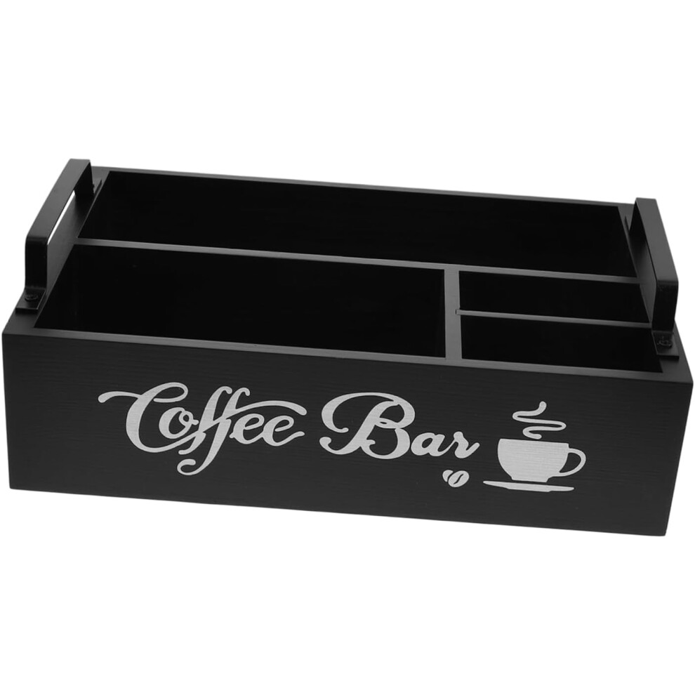 Organiseur de bureau pour café, en bois, pour sirop de café, accessoires pour thé