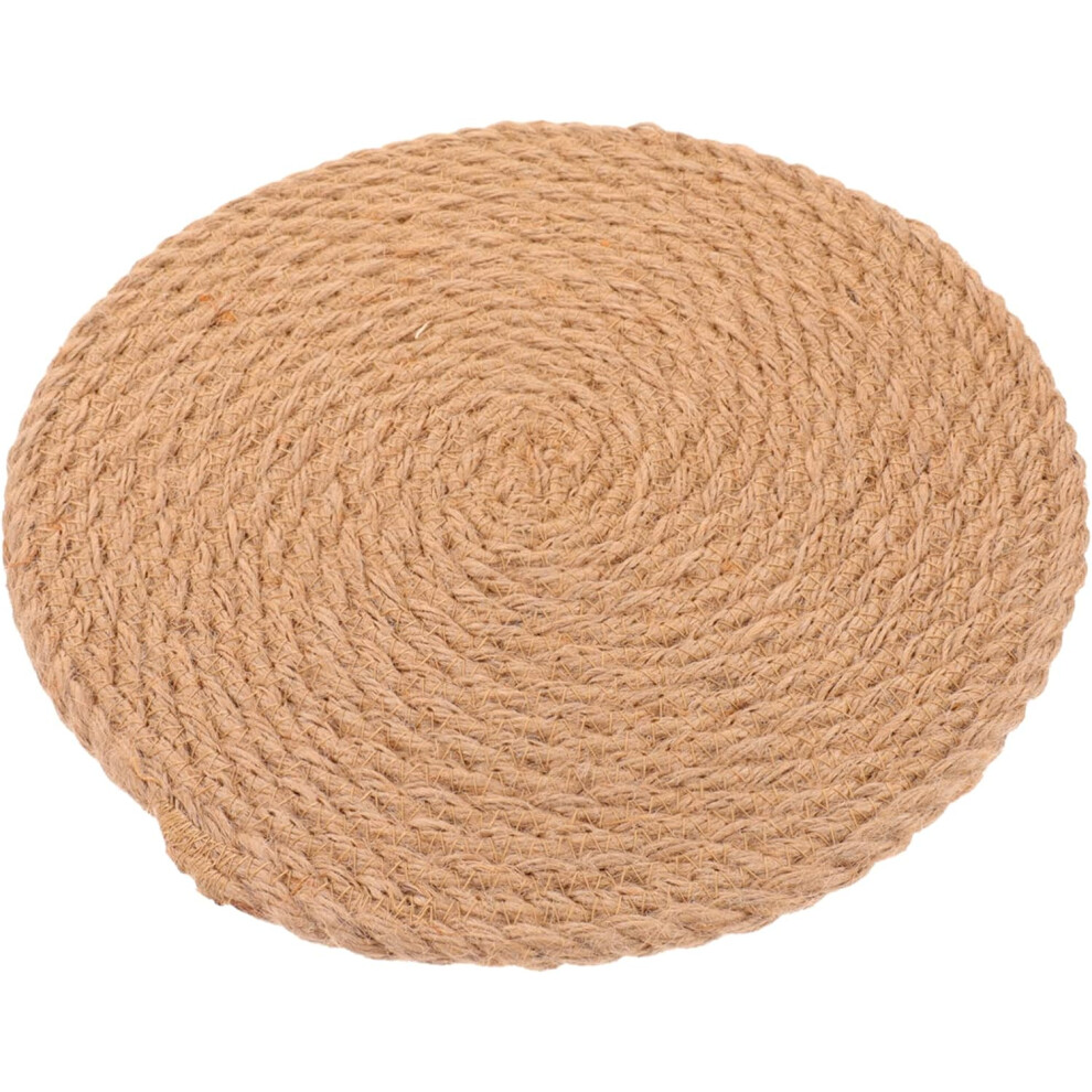 Sets de table style corde Set de table en lin naturel Résistant à la chaleur et sans fonction