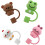 Lot de 8 bouchons de paille en silicone 3