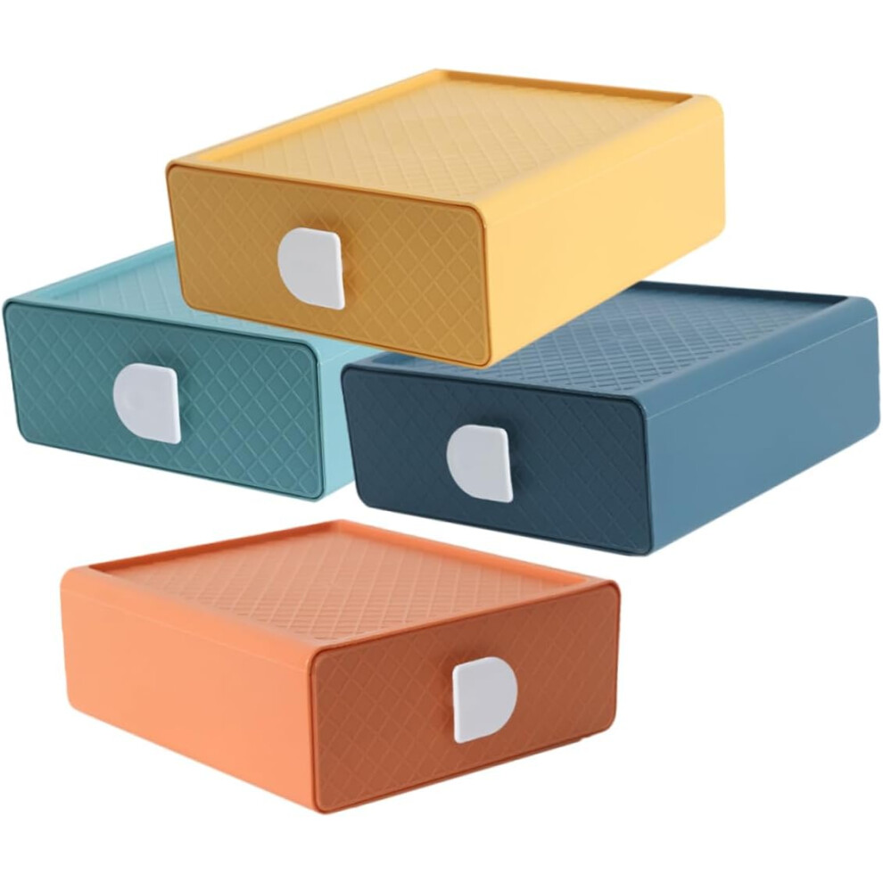 Organiseur de bureau, organiseur de maquillage, 4 pièces, organiseur de tiroir de maquillage, boîte de rangement de table