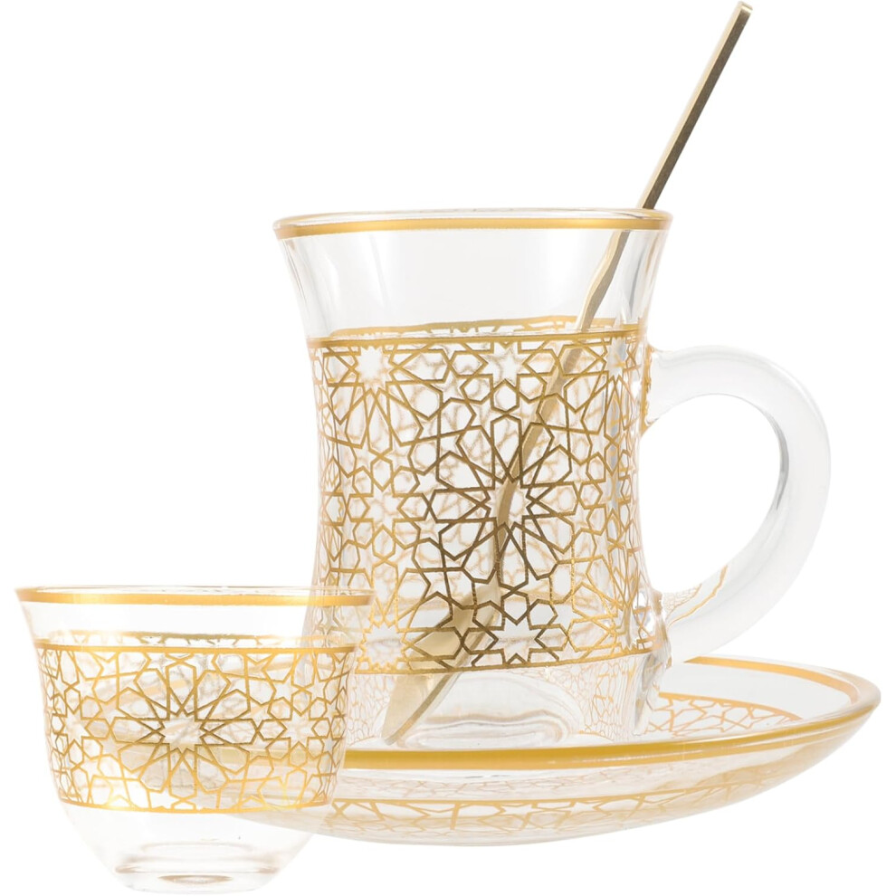 Tasse à lait avec soucoupe en verre, ensemble de tasses à latte pour cappuccino, café, thé, tasses en verre décoratives pour la maison