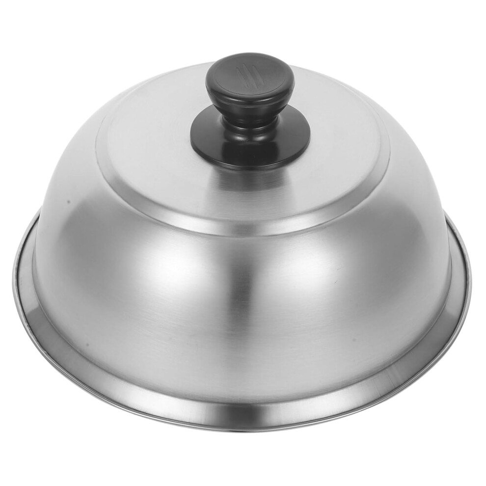 Couvercle rond en acier inoxydable pour cuisson de steaks, protection pour micro-ondes, barbecue