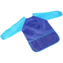 Tablier d'art pour maternelle, blouses, tablier d'art à manches longues pour garçons, tablier bleu, tablier pour tout-petits