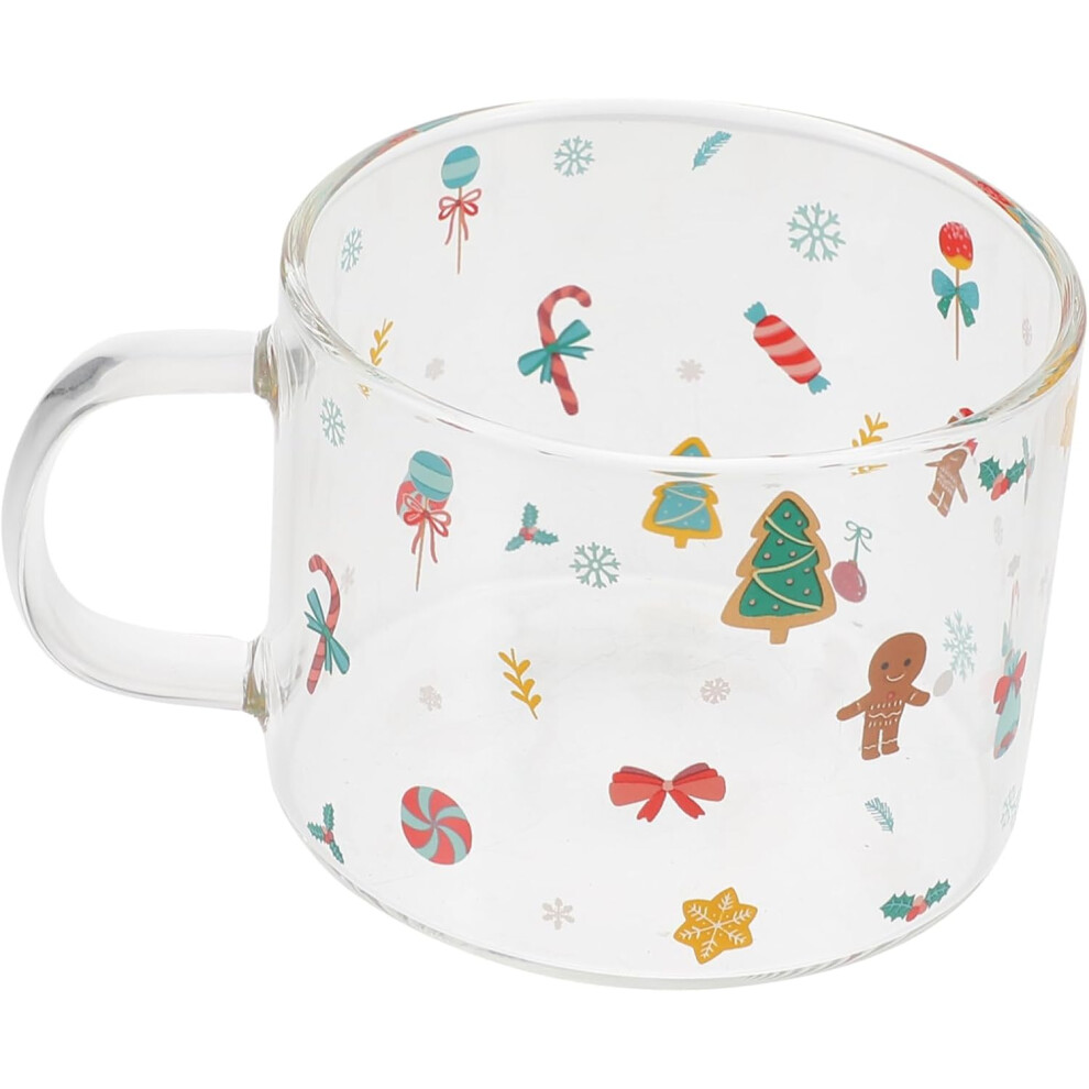Tasse à eau décorative en verre pour le petit-déjeuner et le thé