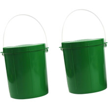 Lot de 2 évents respirants pour seau à appâts vivants, en PVC vert robuste, pour leurres de pêche