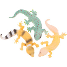 Ensemble de figurines éducatives de gecko pour garçons et filles, figurines de reptiles simulées, accessoires de farces