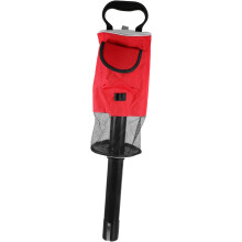 Tube de ramassage de balles de golf à 2 sections, sac de récupération haute capacité, rouge, facile à transporter, confortable pour le dos