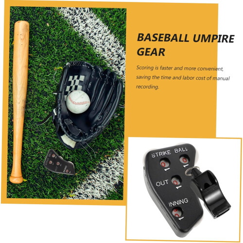 Ensemble pratique de clickers pour arbitres : sifflet compteur de points de baseball pour équipement d'arbitrage réutilisable 2