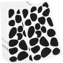 Lot de 6 feuilles de feutre adhésif motif dalmatien pour décoration de vêtements DIY