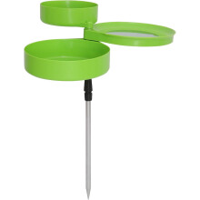 Mini boîte à appâts de pêche avec piquet magnétique, étui de rangement rond de trois couleurs pour matériel de pêche