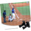 Présentoir mural horizontal pour battes de baseball, en bambou noir 4