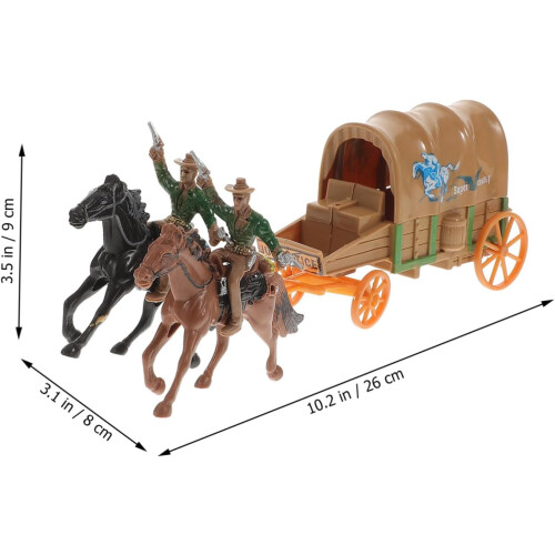 1 ensemble de décorations de calèche modèle western 1