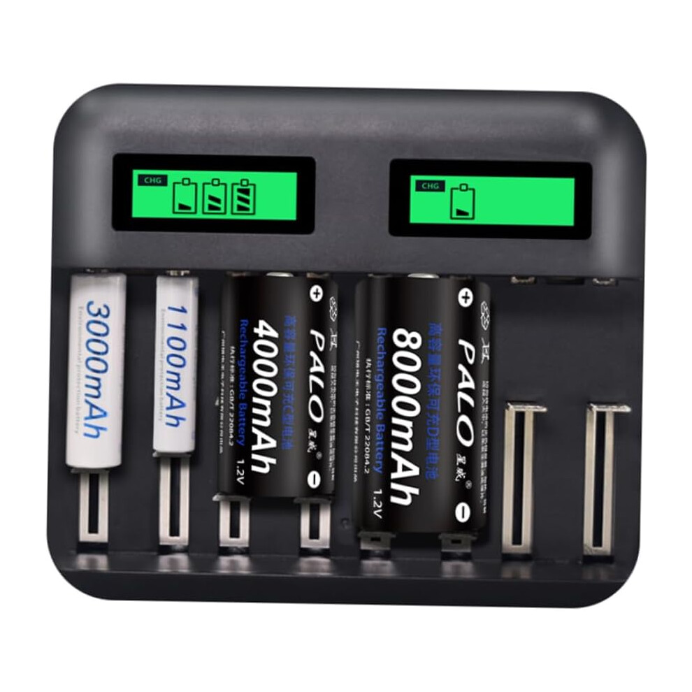 Chargeur de piles rechargeables USB 8 piles AAA, support universel, 40P39OQC7N11MG6GN4