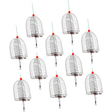 Cage à leurres de pêche robuste, lot de 10 pièces, portable et facile à utiliser, pour la pêche en extérieur.