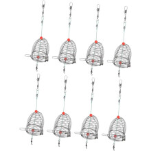 Améliorez votre expérience de pêche avec 8 cages à appâts en acier inoxydable et porte-appâts pour poisson-chat pour la pêche en plein air