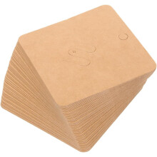 Lot de 100 cartes de présentation vierges en papier kraft pour bijoux, boucles d'oreilles, colliers, bracelets