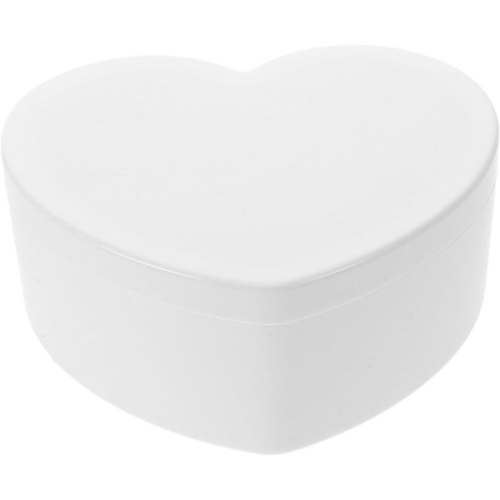 Boîte à bijoux en forme de cœur pour filles, double couche, rangement de bijoux, miroir de maquillage, boîte à bijoux de voyage