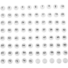 75 boules en plastique numérotées pour jeux de tombola, jeux de société, machines de bingo et collectes de fonds