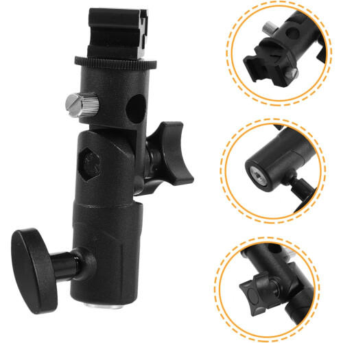Support parapluie pour flash de type E avec support pivotant pour flash, support d'éclairage photographique polyvalent idéal 2