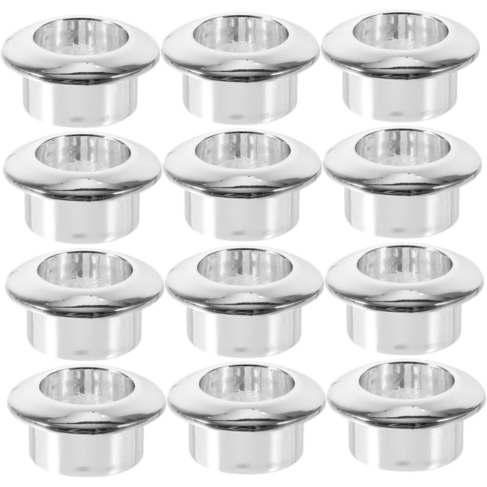 Lot de 20 œillets de câbles de bureau pour ordinateur, finition chromée, 18 mm