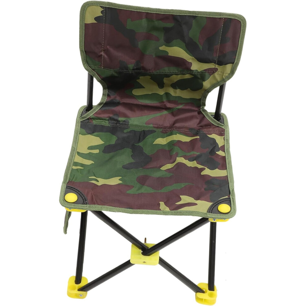 Chaise de pêche pliante d'extérieur, tabouret de camping portable avec dossier, design compact