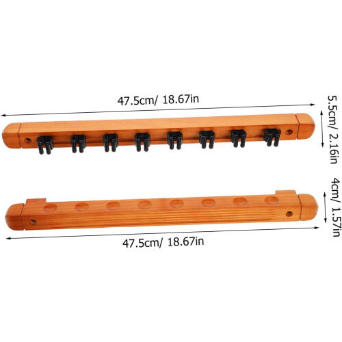 Support de queue de billard en bois, support de rangement mural pour billard de table 1