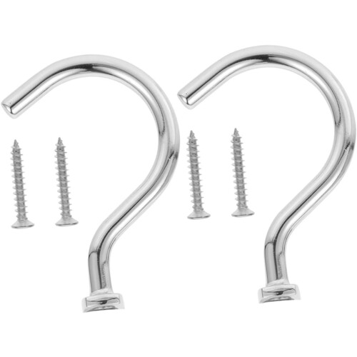 Lot de 2 crochets de fixation pour queue de billard, chromés, pour accessoires de billard