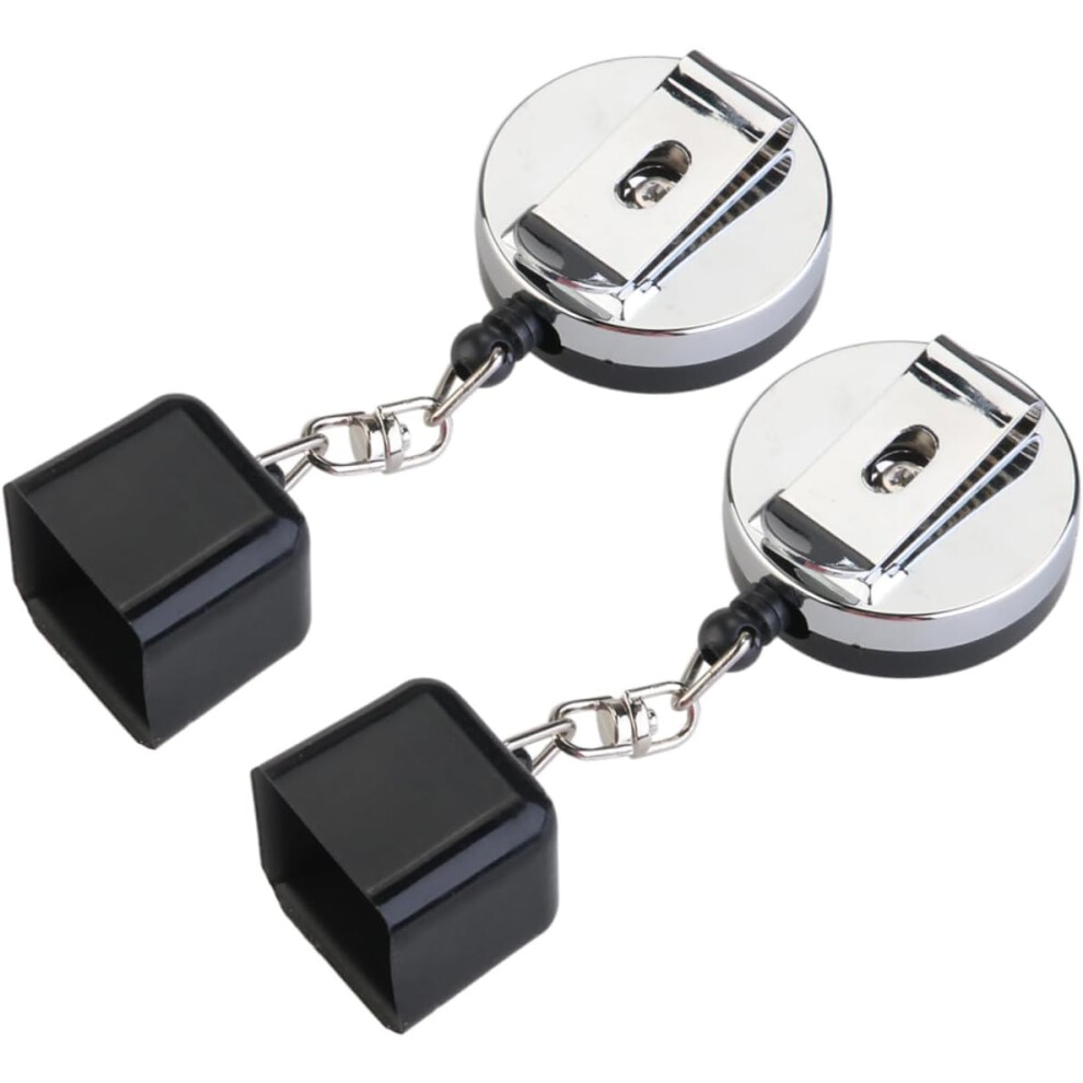 Porte-craie de billard rétractable noir, lot de 2, design à clip de ceinture, style aléatoire