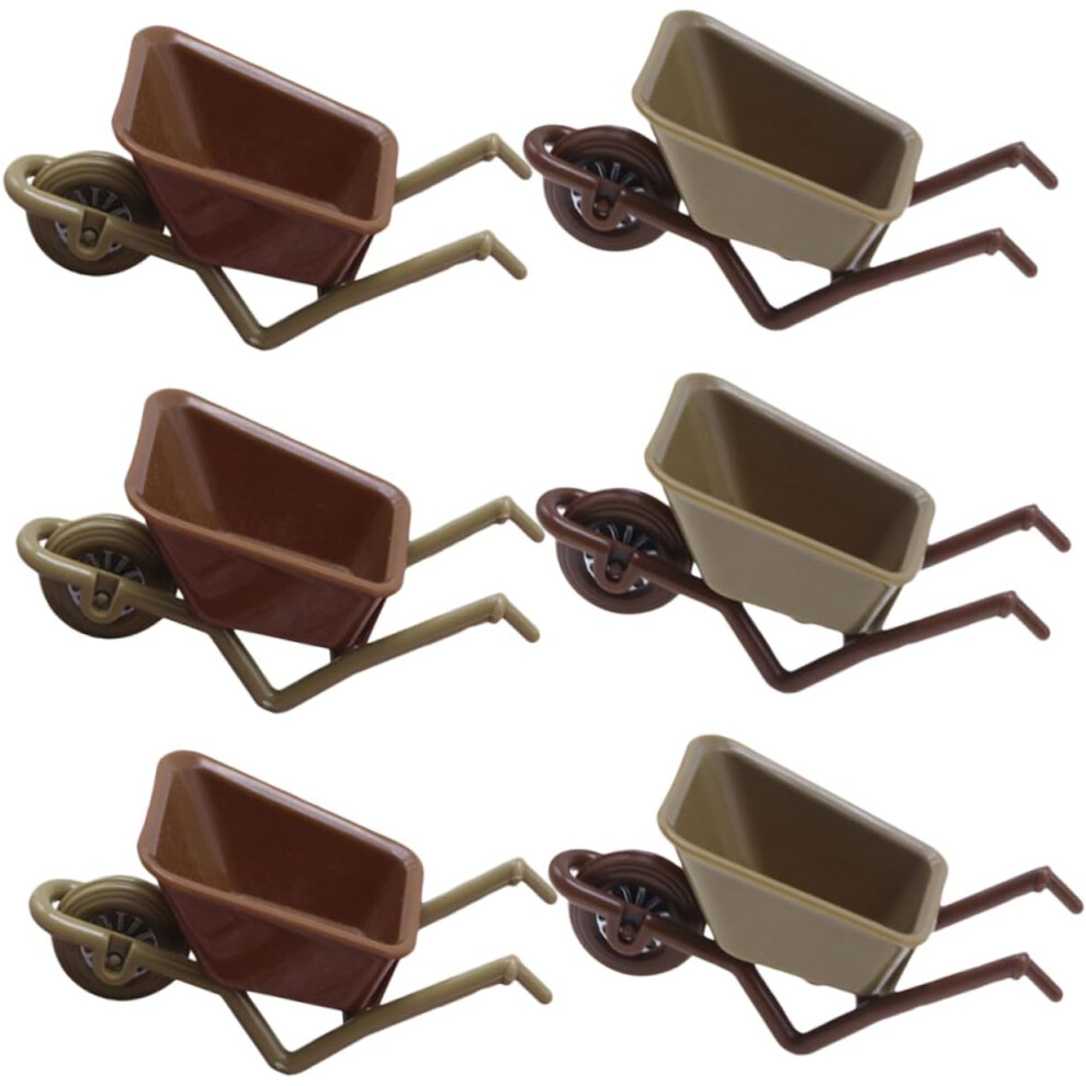 Brouette miniature pour maison de poupée, 6 pièces, pour garçons et filles