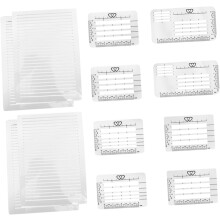 Lot de 12 modèles de lettres, fournitures de dessin, décoration réfléchissante