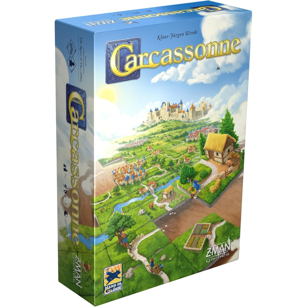 Z-Man Games | Carcassonne | Board Game | Ages 7+ | 2-5 Players | 45 Minutes Playing Time