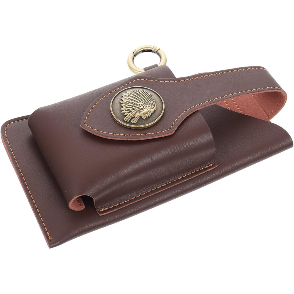 Sacoche pour téléphone portable pour homme, pochette ceinture en cuir PU, petite pochette porte-clés pour papa et amis