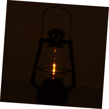 Lanterne de cheminée décorative 25 cm, lampe à huile jaune flash pour éclairage nocturne extérieur