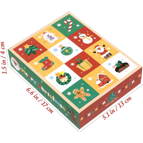 Lot de 10 boîtes à dragées de Noël à 12 compartiments 1