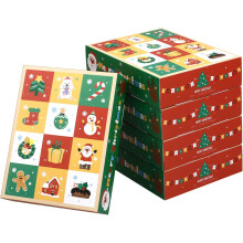 Lot de 10 boîtes à dragées de Noël à 12 compartiments