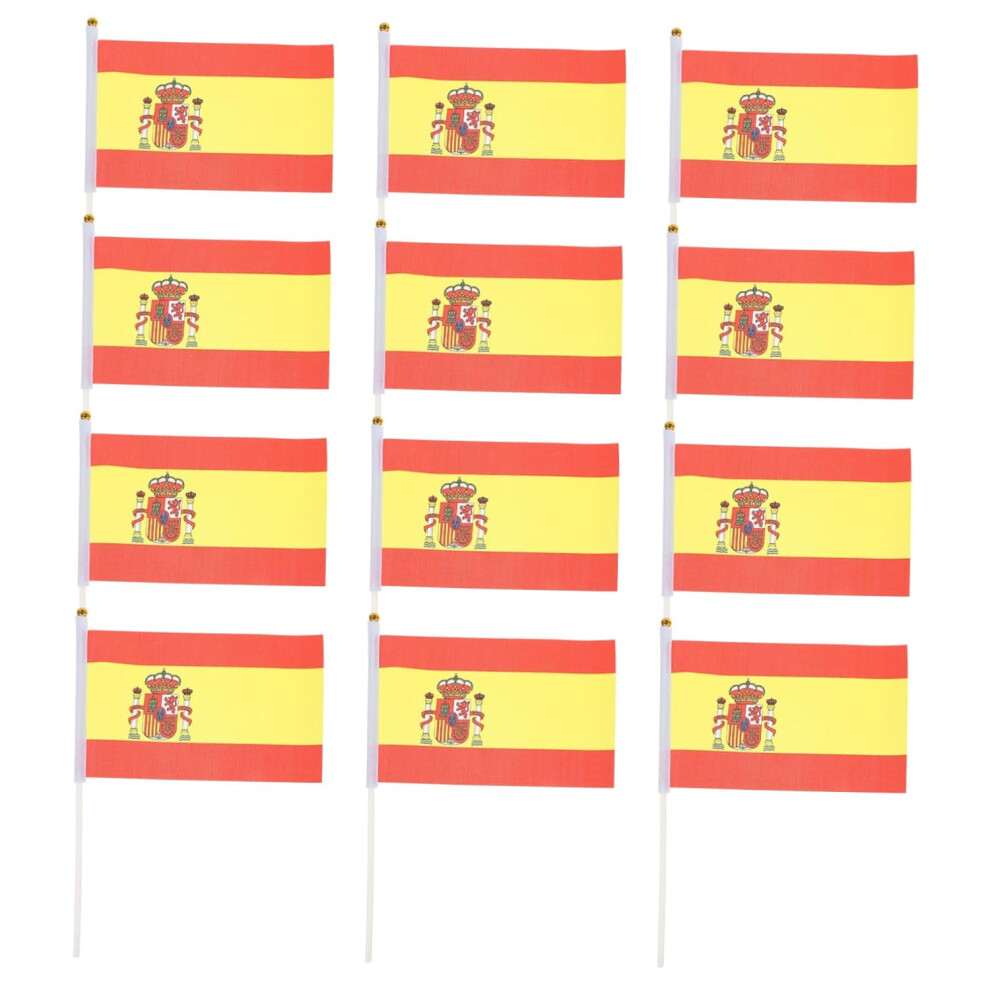 Drapeaux à main pour clubs sportifs, 50 drapeaux avec bâton, drapeaux nationaux à main pour défilés, drapeaux portables