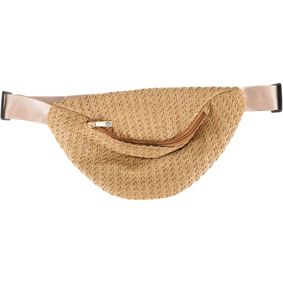 Sac à bandoulière en paille tissée, sac à bandoulière en paille tissée pour femme, sac banane pour homme pour voyage