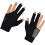 Gants de billard élastiques, respirants, 3 doigts, noirs 1