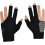 Gants de billard élastiques, respirants, 3 doigts, noirs 4