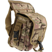 Sac de cuisse multifonctionnel en tissu Oxford pour la randonnée, les sports de plein air et le cyclisme, camouflage avec patch
