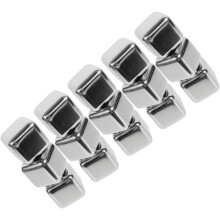 Lot de 15 glaçons de poker en acier inoxydable pour whisky
