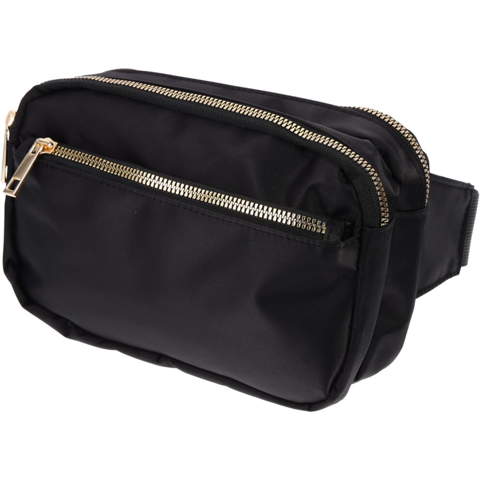 Sac banane de sport pour femme, pochette de ceinture, sac de course, sac banane robuste en nylon compact pour le shopping, la randonnée et le camping