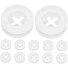 Lot de 12 bouchons de paille en silicone réutilisables pour couvercles de bocaux Mason