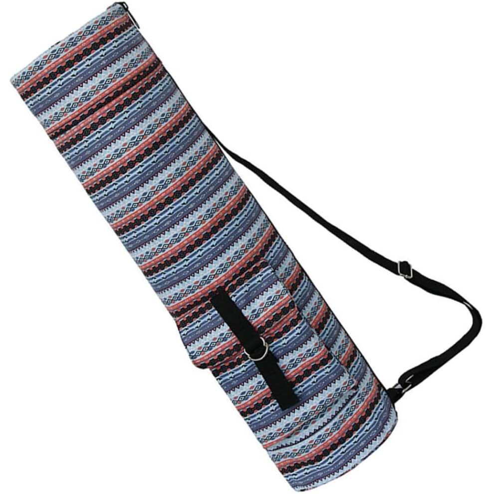 Sac fourre-tout de yoga pour femmes, sac à bandoulière en toile, pochette de rangement pour voyage, sport, yoga, bleu
