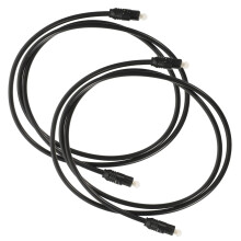 Lot de 2 câbles audio optiques mâles vers mâles de 1 m pour connexion audio TV, DVD et CD, câble audio numérique optique, accessoire