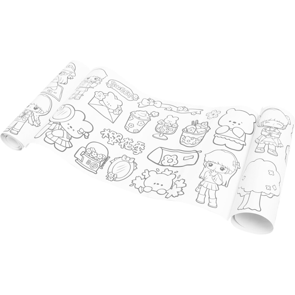 2 rouleaux de papier couché pour coloriage, croquis, dessin, peinture