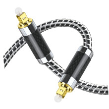 Câble audio pour projecteur, câble audio numérique optique, 2 m, fibre de carbone, mâle vers mâle