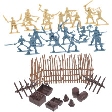 1 ensemble de figurines de pirates, soldats et robots pirates, jeux de dinosaures, construction de jardin B