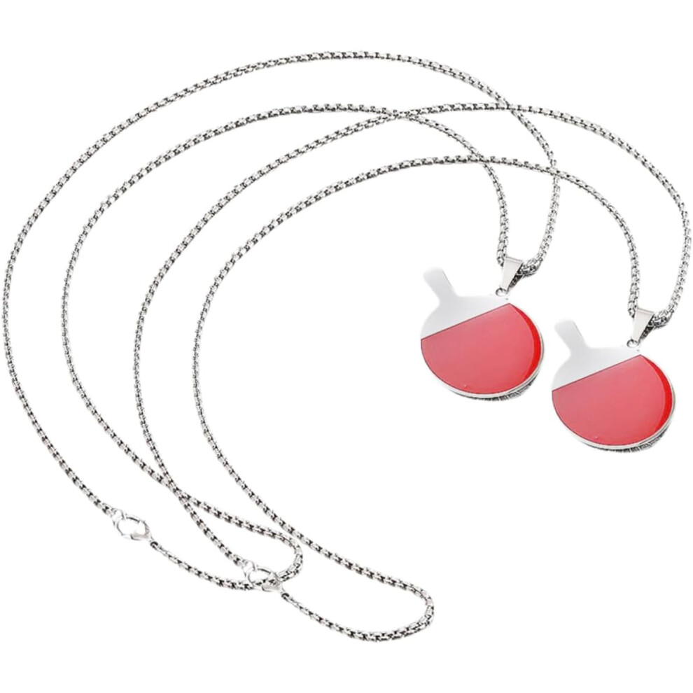 Collier de tennis de table unique pour homme, chaîne élégante avec pendentif en acier titane, bijou de sport pour homme