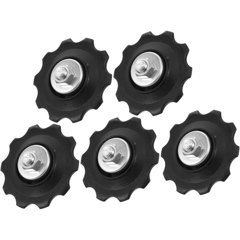 Lot de 5 poulies de dérailleur arrière pour vélo de montagne, noires, universelles, faciles à installer, pour VTT et route